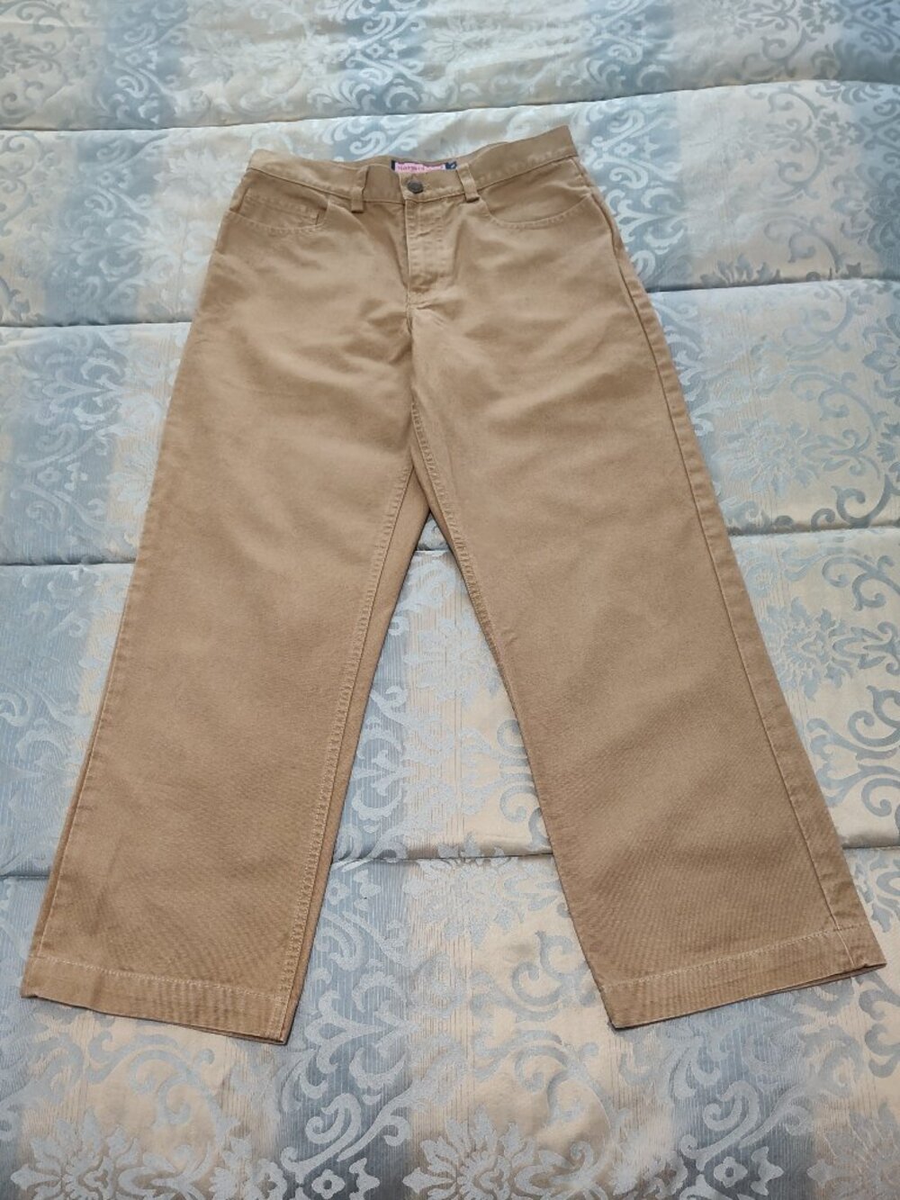 Vineyard Vines boy's tan canvas pants, excellent used to like new cond., size 14